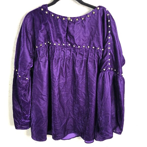 Roja Velvet Top Women Medium Purple Studded Velour Festival Castle Core Regal - Picture 1 of 16